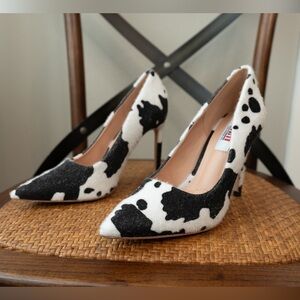 Black + White Print Stiletto Heels
